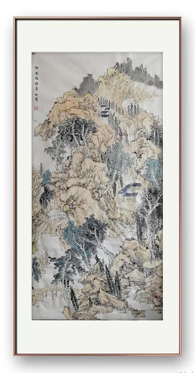 画院研究员 中国画学会理事 中国艺术研究院贾又福山水画工作室 田肃 精品山水作品