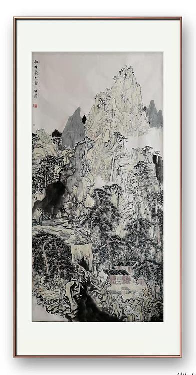 画院研究员 中国画学会理事 中国艺术研究院贾又福山水画工作室 田肃 精品山水作品