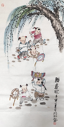 河北省美术家协会会员 侯同印 人物国画作品