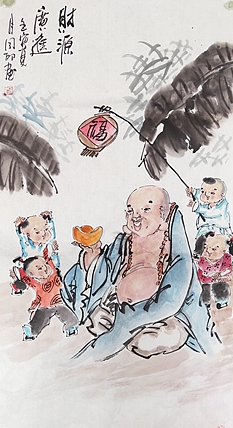 河北省美术家协会会员 侯同印 人物国画作品