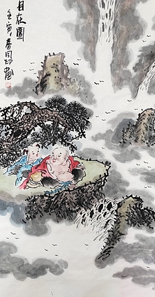 河北省美术家协会会员 侯同印 人物国画作品