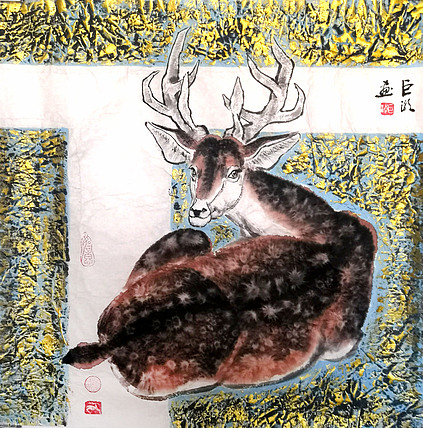 中国美术家协会会员，甘肃省国画院副院长巨潮教授