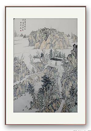 画院研究员 中国画学会理事 中国艺术研究院贾又福山水画工作室 田肃 精品山水作品