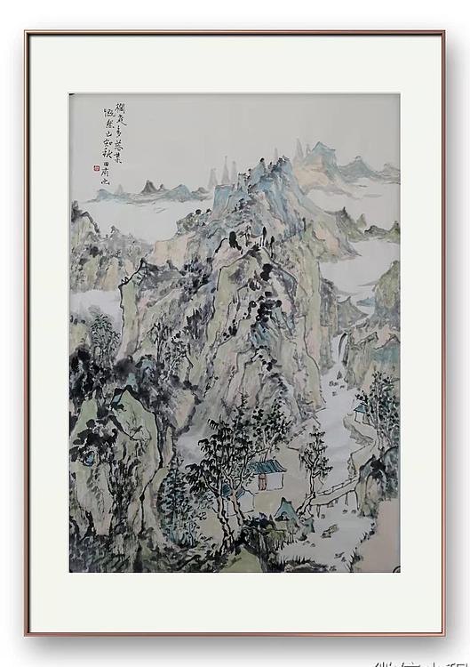 画院研究员 中国画学会理事 中国艺术研究院贾又福山水画工作室 田肃 精品山水作品