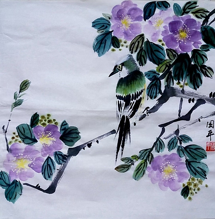 贺国平 国画-花鸟