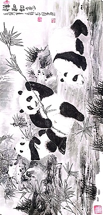 （合影及证书）中国国礼艺术家 李苦禅亲传弟子郑志宗 工笔