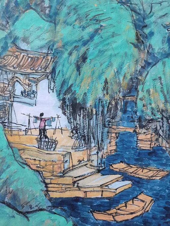 画树成林 春涧鸣泉