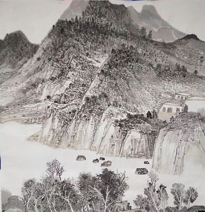 巨幅&mdash;&mdash;张利霞 山水画