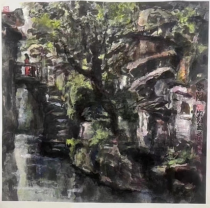 蔡宝烈     中国美术家协会会员    托裱