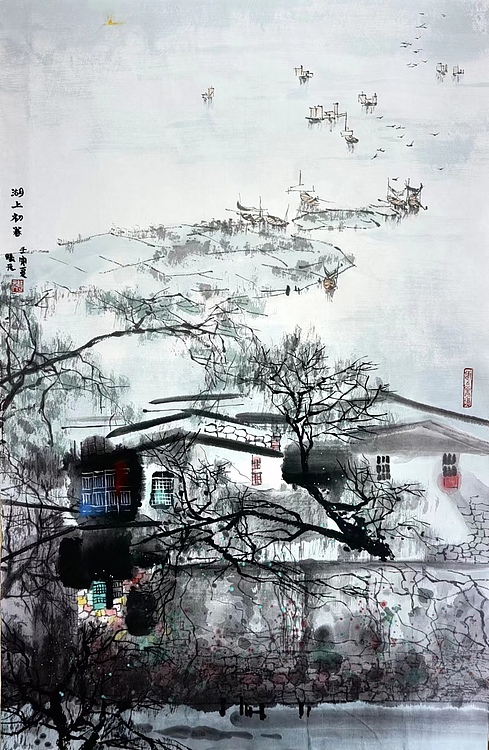 胡曦元 湖上初春