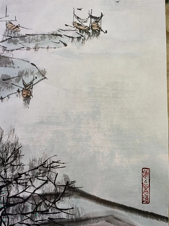 胡曦元 湖上初春