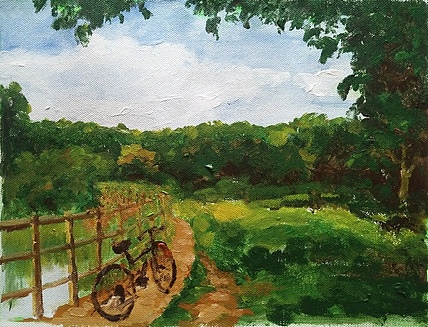 胡冰 纯手绘精品油画《夏》