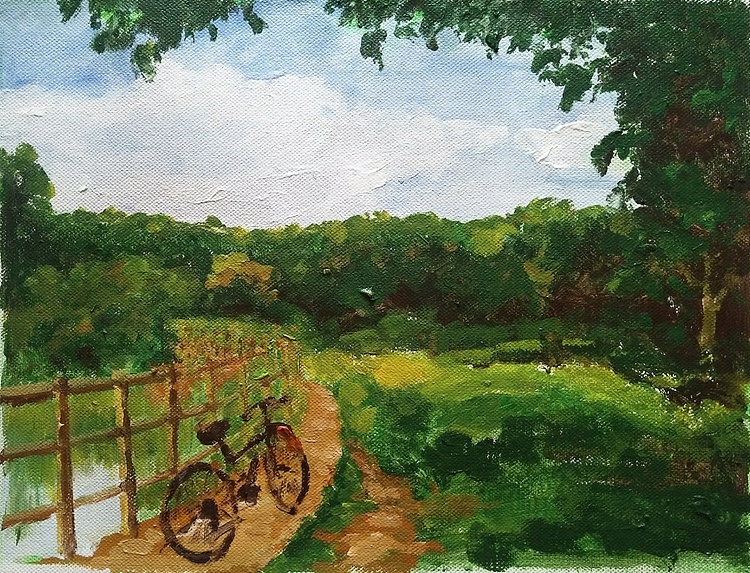 胡冰 纯手绘精品油画《夏》