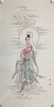 唐晓红    中国美术家协会会员    带合影