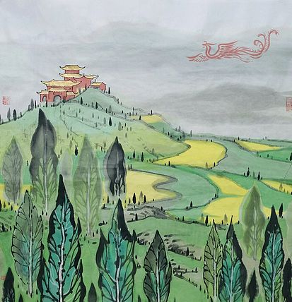 西安美术学院 青年潜力艺术家 宁晓永 精品国画