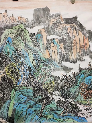 大尺幅 亨园 绿水青山总宜人