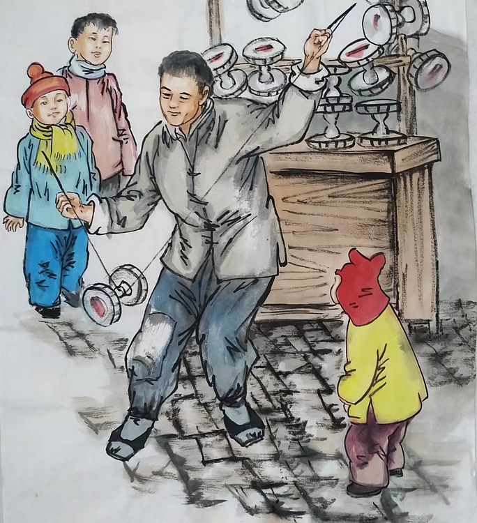 高兴 抖空竹