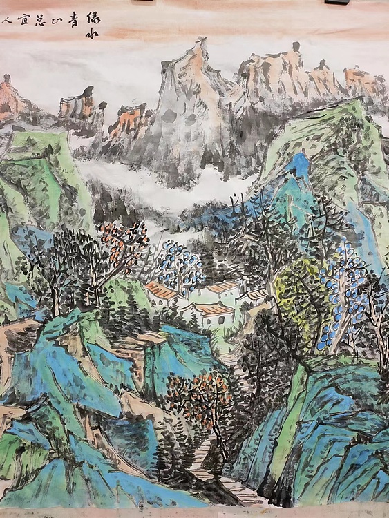 大尺幅 亨园 绿水青山总宜人