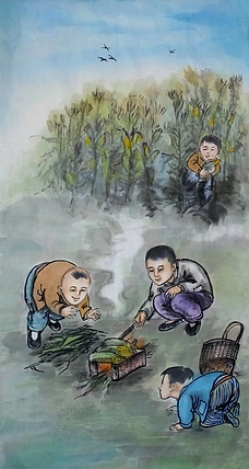 高兴 烤玉米