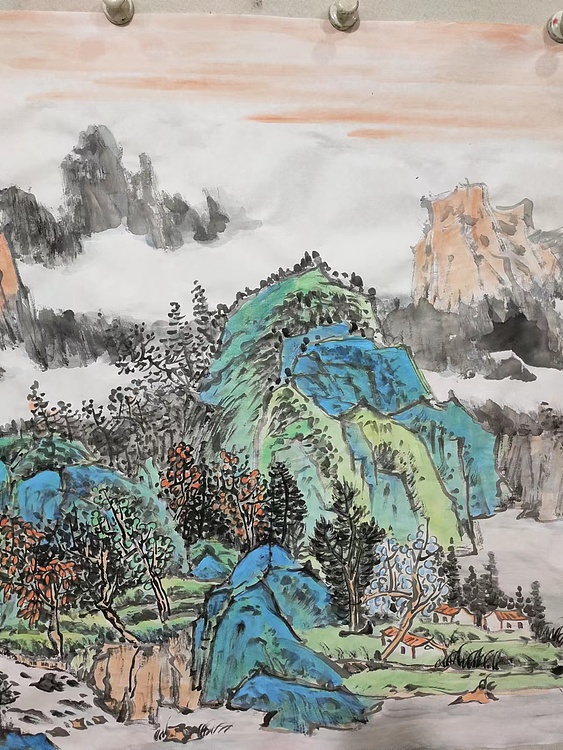 大尺幅 亨园 绿水青山总宜人