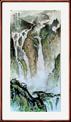 秦广宁 飞流直下三千尺，疑是银河落九天。