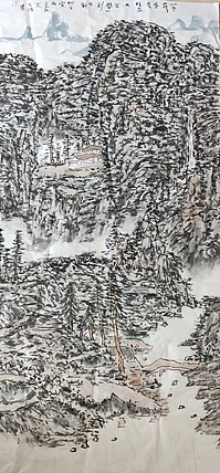 蜀东书画院院长 中国人民大学任泽涛工作室画家 唐天晓 山水作品