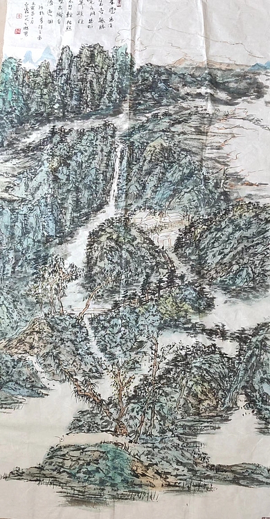 蜀东书画院院长 中国人民大学任泽涛工作室画家 唐天晓 山水作品