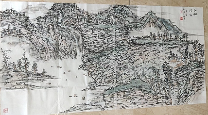 蜀东书画院院长 中国人民大学任泽涛工作室画家 唐天晓 山水作品