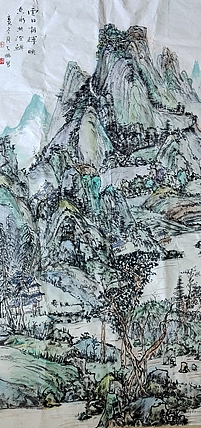 蜀东书画院院长 中国人民大学任泽涛工作室画家 唐天晓 山水作品