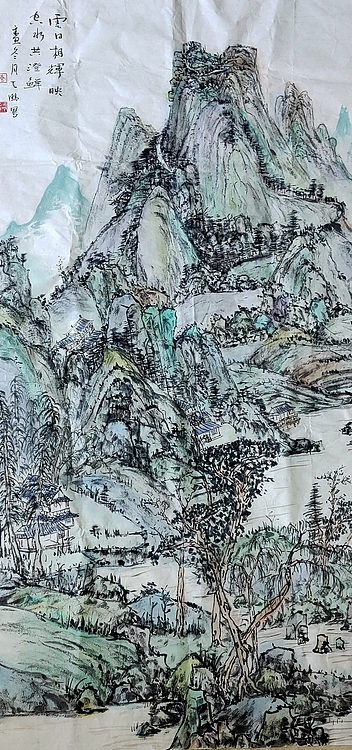 蜀东书画院院长 中国人民大学任泽涛工作室画家 唐天晓 山水作品