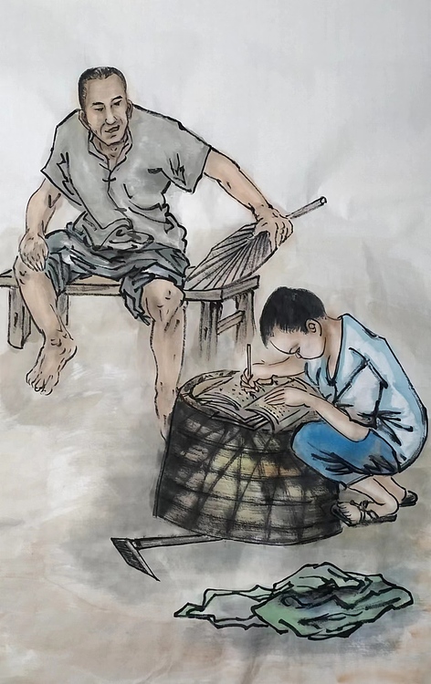 高兴 做作业