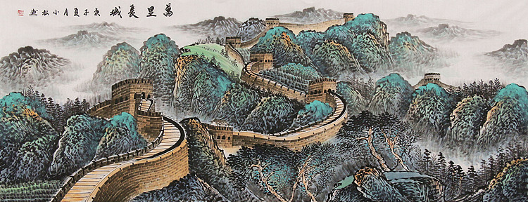 广西美术家协会会员，著名山水画家 蒋小松 国画