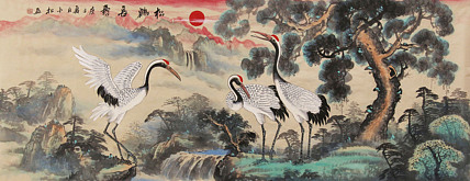 广西美术家协会会员，著名山水画家 蒋小松 国画