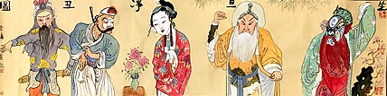 天津美院硕士 上海戏曲人物画会会员 崔雪涛 生旦净丑图