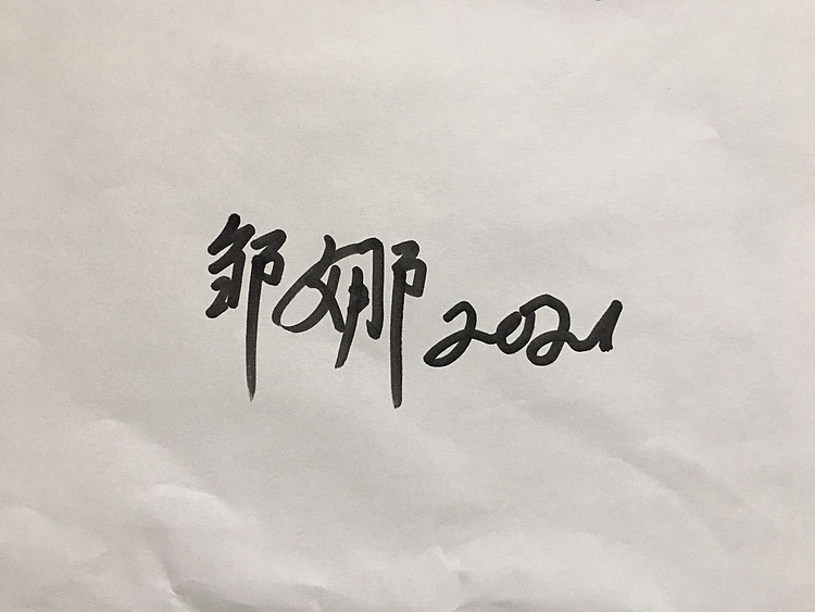 邹娜手绘油画作品《微笑》