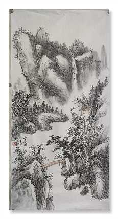 中国美术家协会会员 青海省书法家协会理事 王有英 山居图