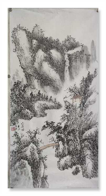 中国美术家协会会员 青海省书法家协会理事 王有英 山居图
