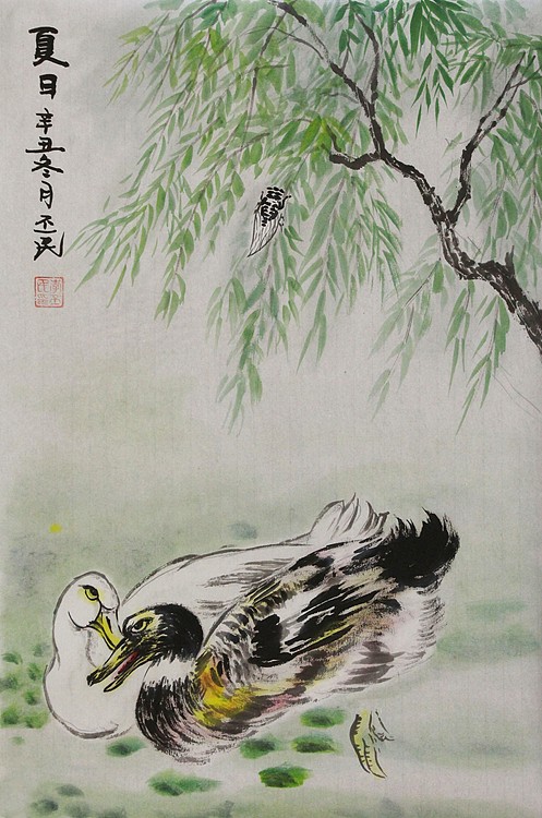 职业画家 教师 李丕民 中国画作品