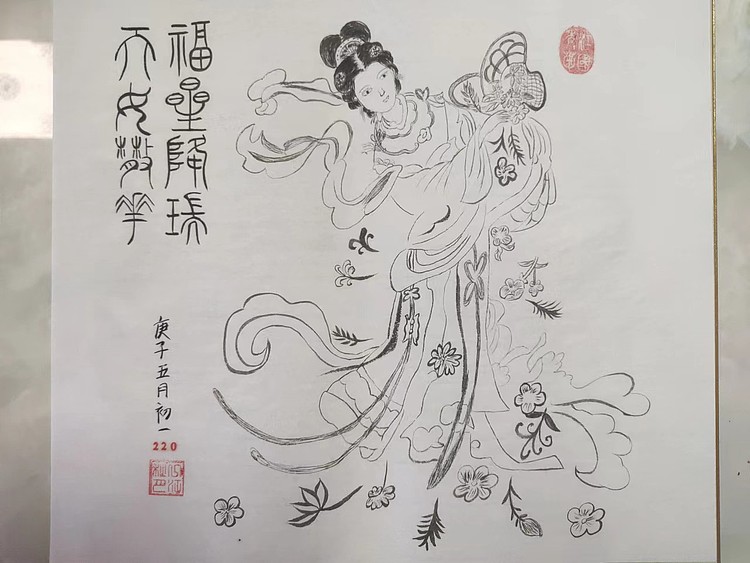 江秋月 天女散花