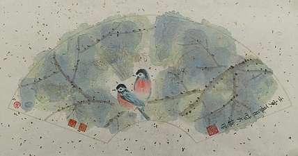 青年书画家 六盘山人 花鸟