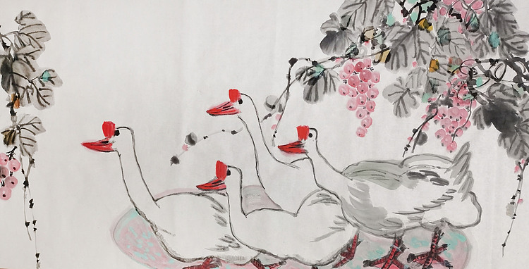 当代职业画家 花鸟 精品国画&mdash;&mdash;王平