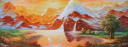 胡冰 纯手绘精品油画《风景》