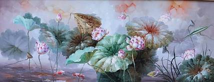胡冰 纯手绘精品油画《荷1》