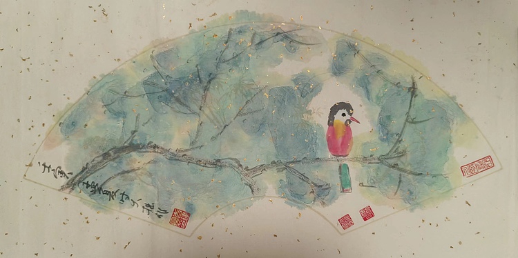 青年书画家 六盘山人 花鸟