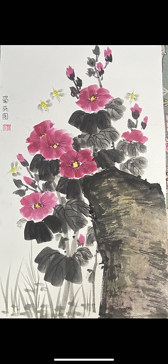 金金酱 蜀葵图