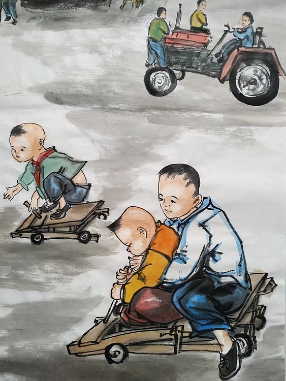 高兴 木头车