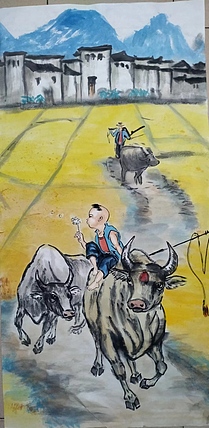 高兴 放牛