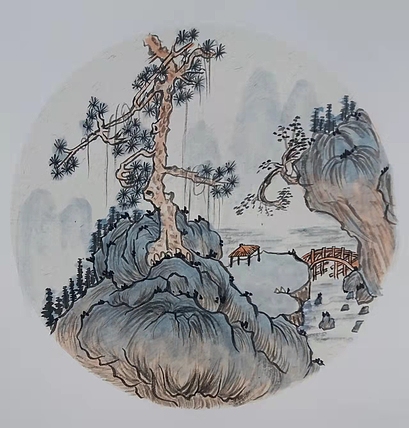 贺国平 国画（翠峰如簇）