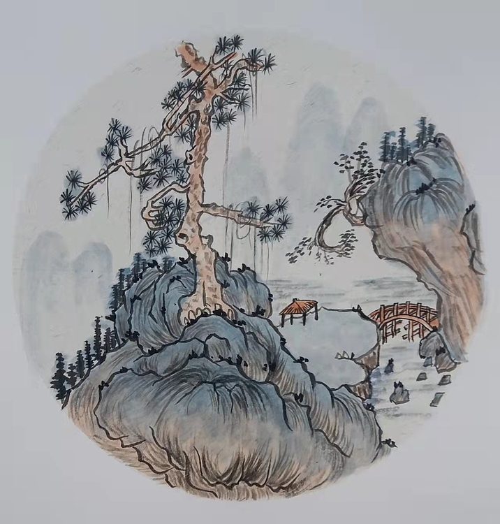贺国平 国画（翠峰如簇）