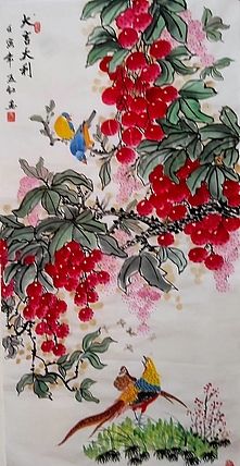 职业书画家 孟红 《大吉大利》